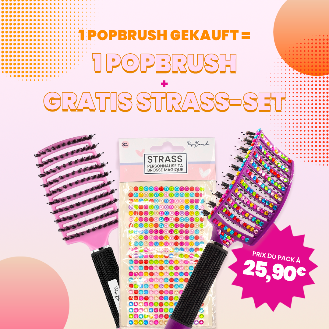 SPEZIALPACK ZUM SCHULANFANG: 1 BÜRSTE GEKAUFT = 1 BÜRSTE + 1 STRASS-SET